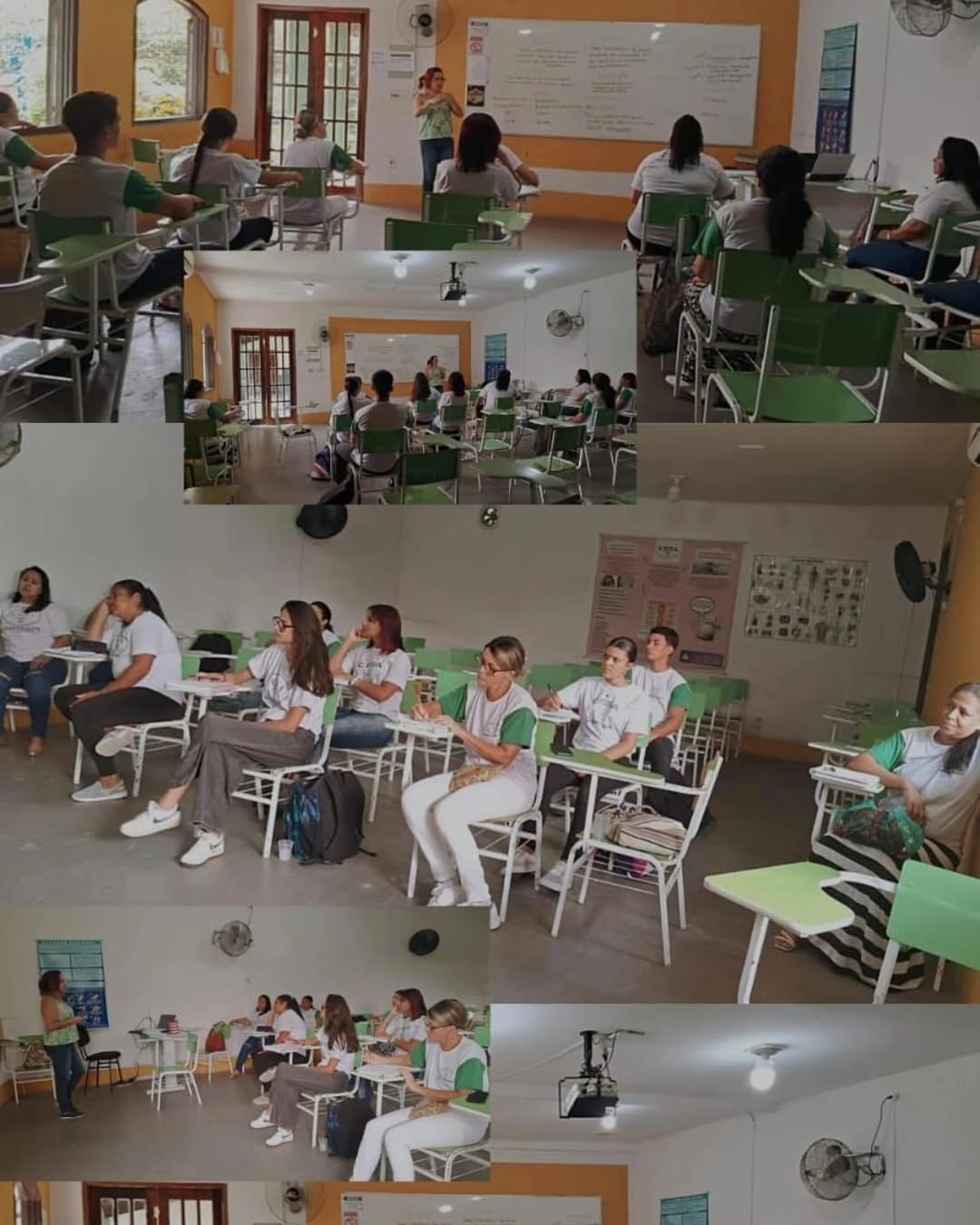 Sala de aula da CESA em Niterói durante uma aula presencial